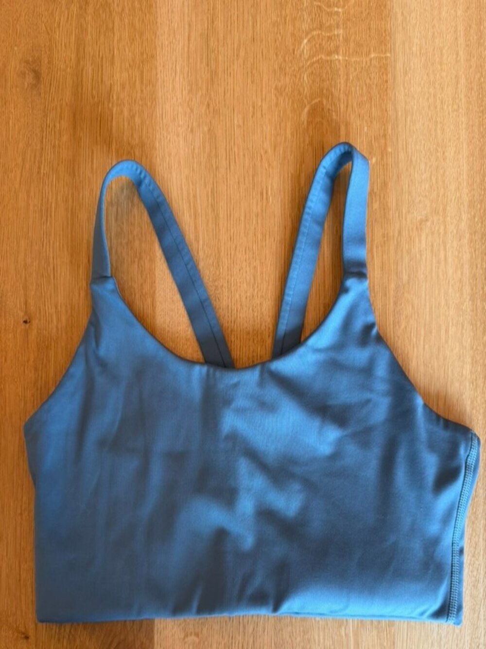 Girlfriend Collective Blue Racerback Longline Sports Bra Size Medium